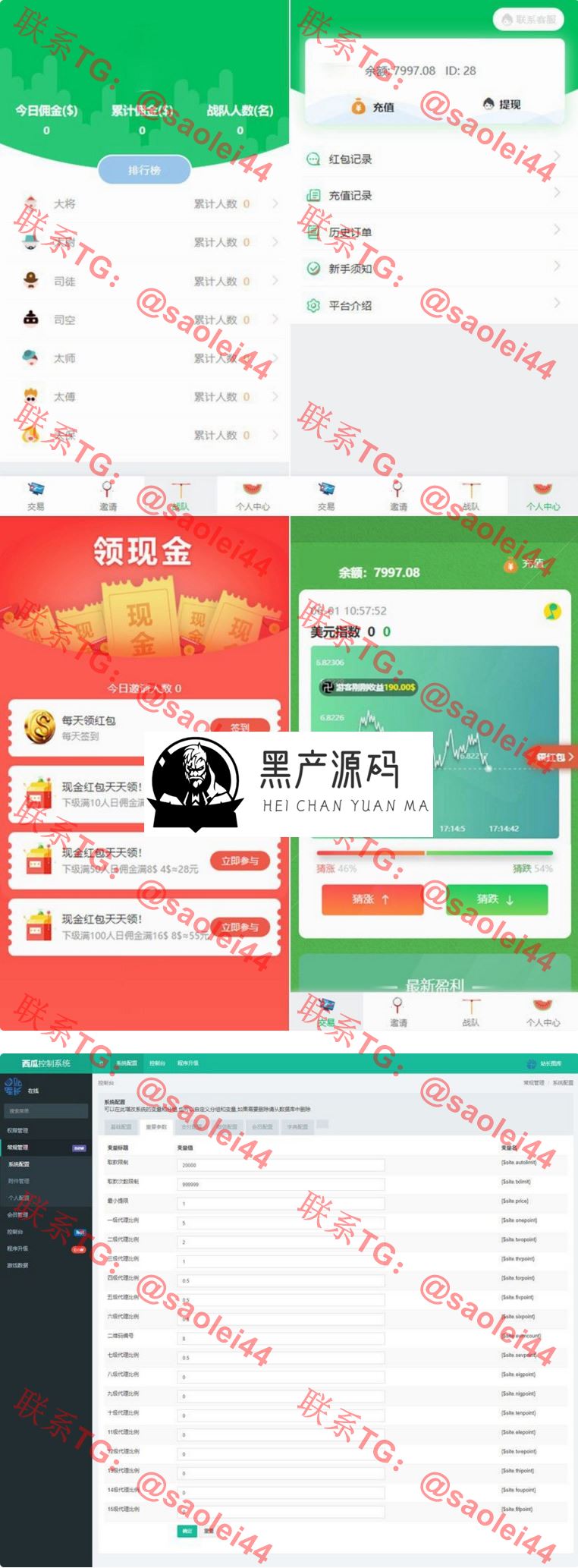 【西瓜小清新币圈】西瓜小清新币圈免公众号版+对接支付+推广K线正常完美源码